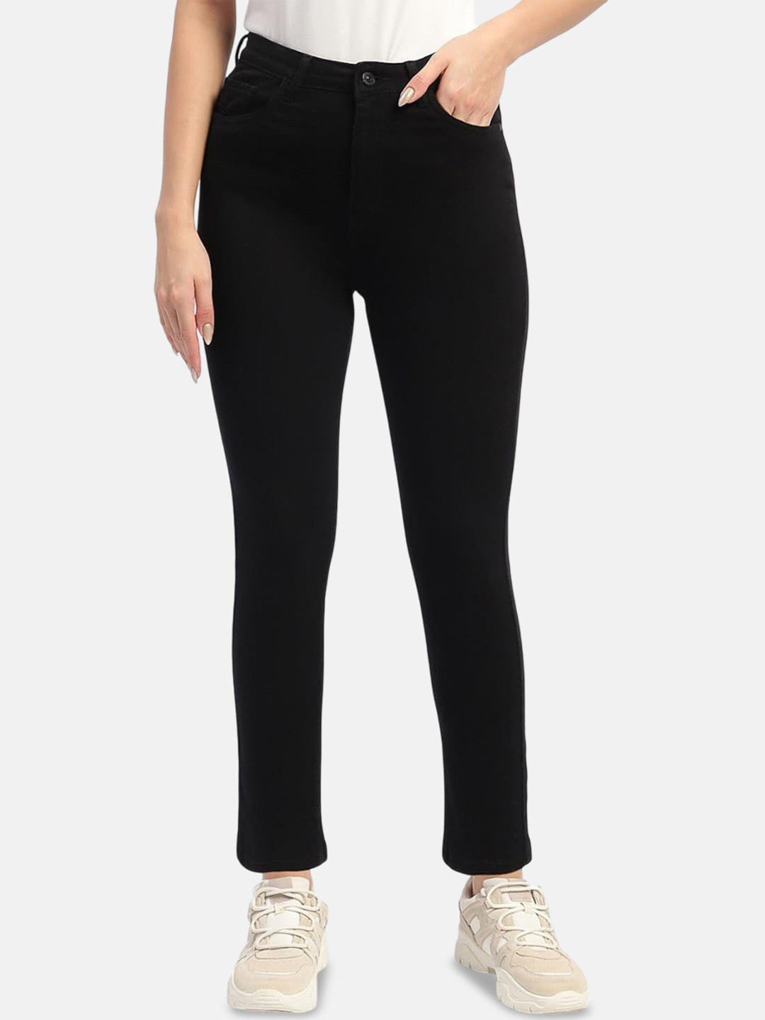 POMPOUS Women Slim Fit High-Rise Stretchable Jeans