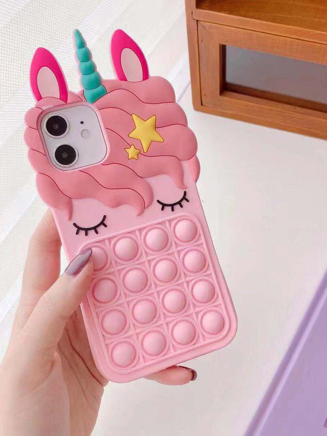 CASE CREATION Cartoon Printed Unicorn Silicone iPhone 13 Back Case Mobile Accessories