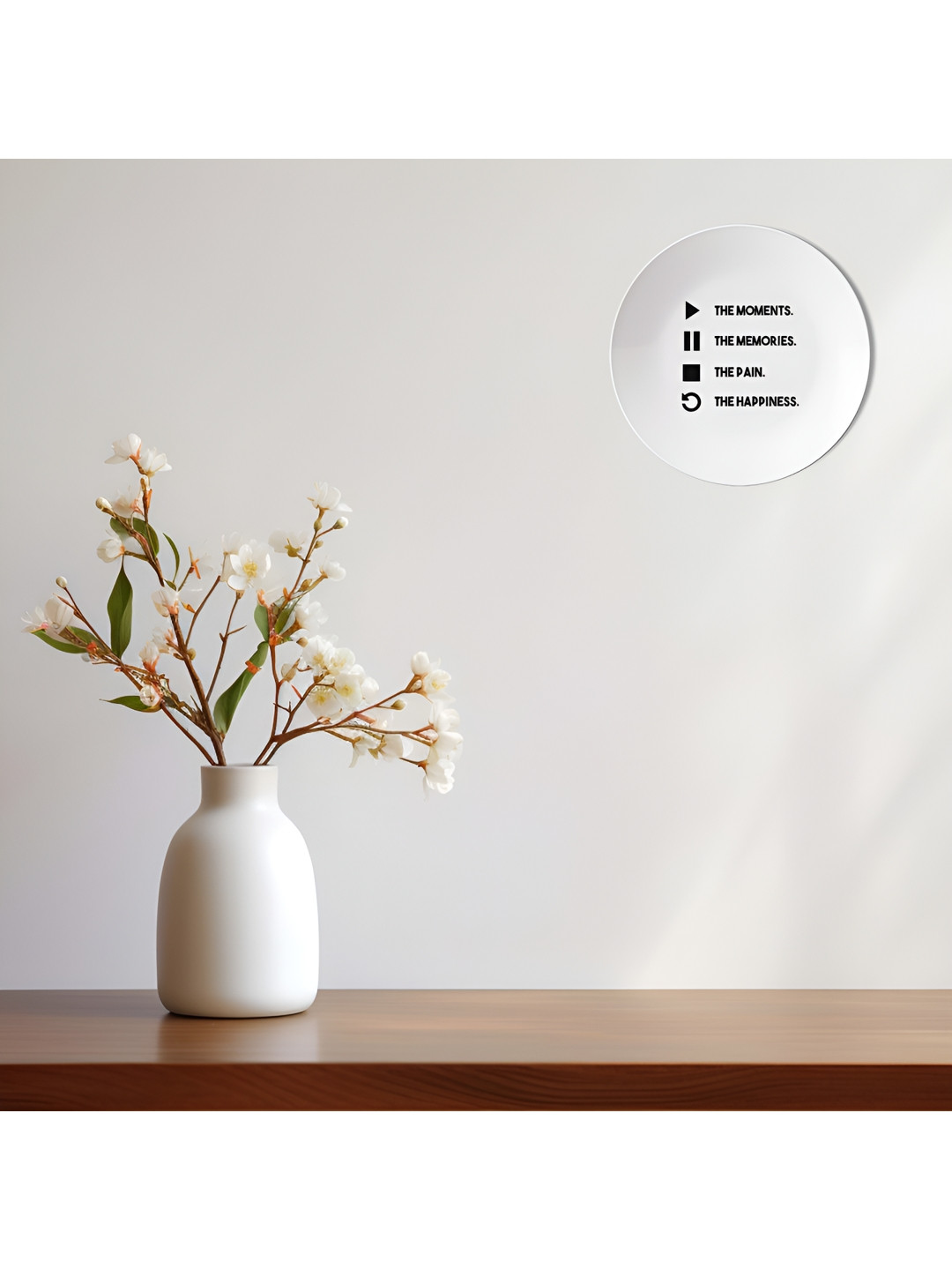 THE QUIRKY HOME The Moments Memories Pain Happiness Glossy Wall Plates-10In