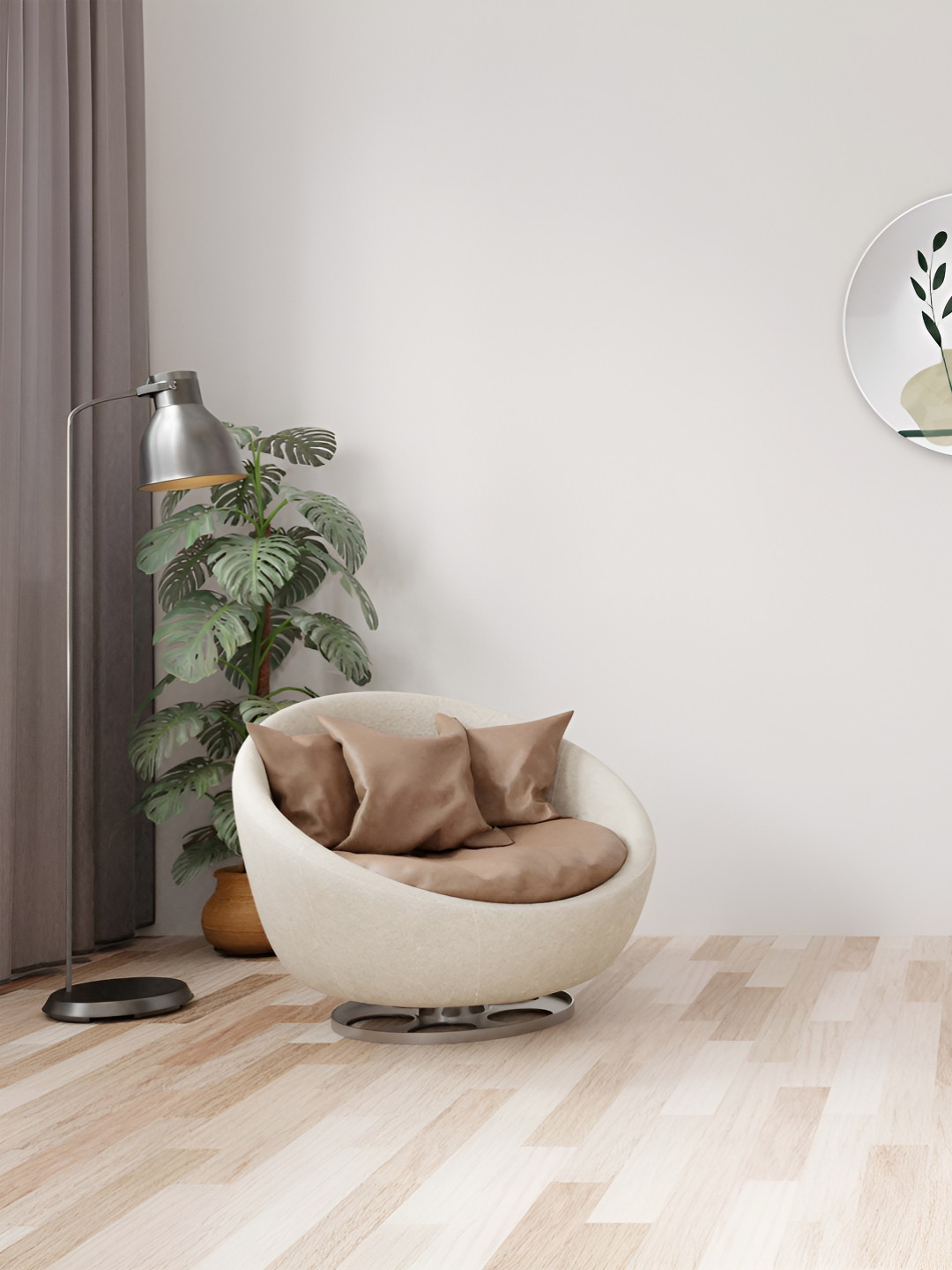 THE QUIRKY HOME Floral Premium Decorative Crafted Ceramics Glossy Hall Wall Plates-9.8In