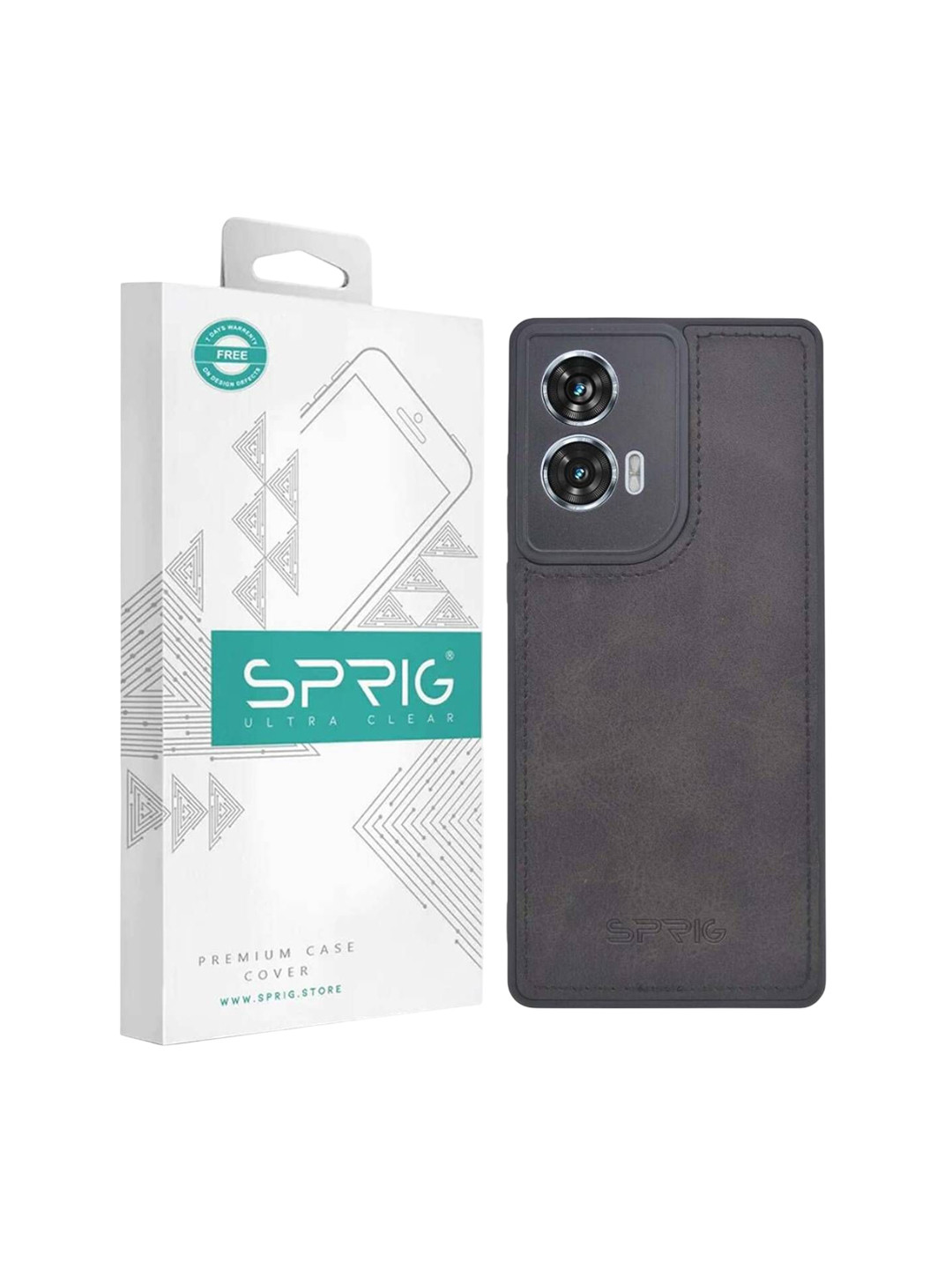 SPRIG Motorola Edge 50 Fusion Matte PU Leather Back Cover