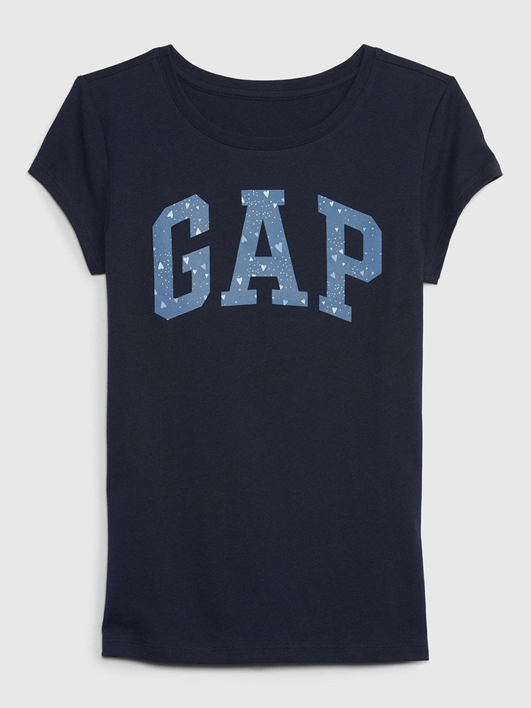 GAP Girls Typography Printed Round Neck Cotton T-shirt