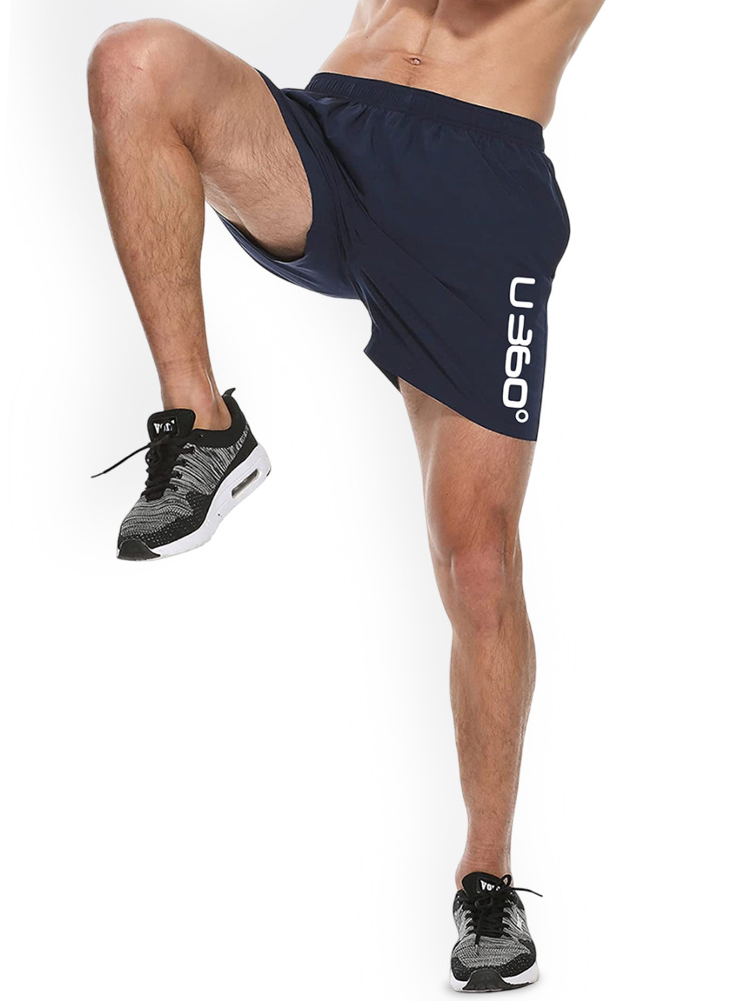 U360U Ultra Light Drifit Running Boxer- U360_SS1_Boxer_Navy_0S