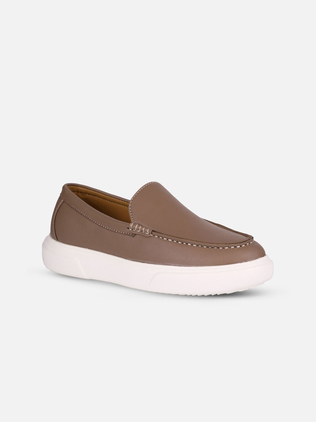 iD&U Women Slip-On Round Toe Leather Loafers