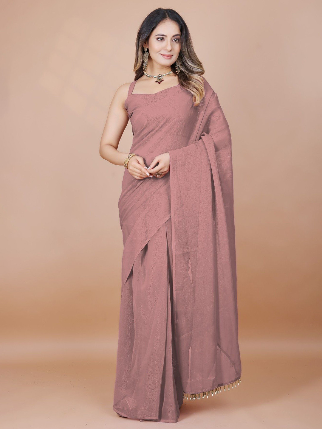 Avojee Ready To Wear Saree With Tassels Border