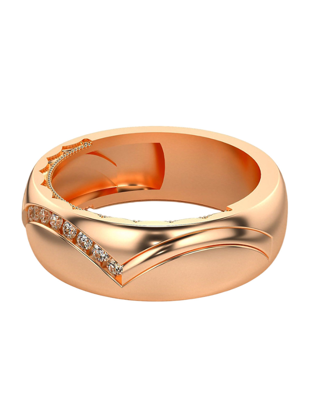 VALANOVA 925 Sterling Silver Diamond Studded Ring - 5.04 g