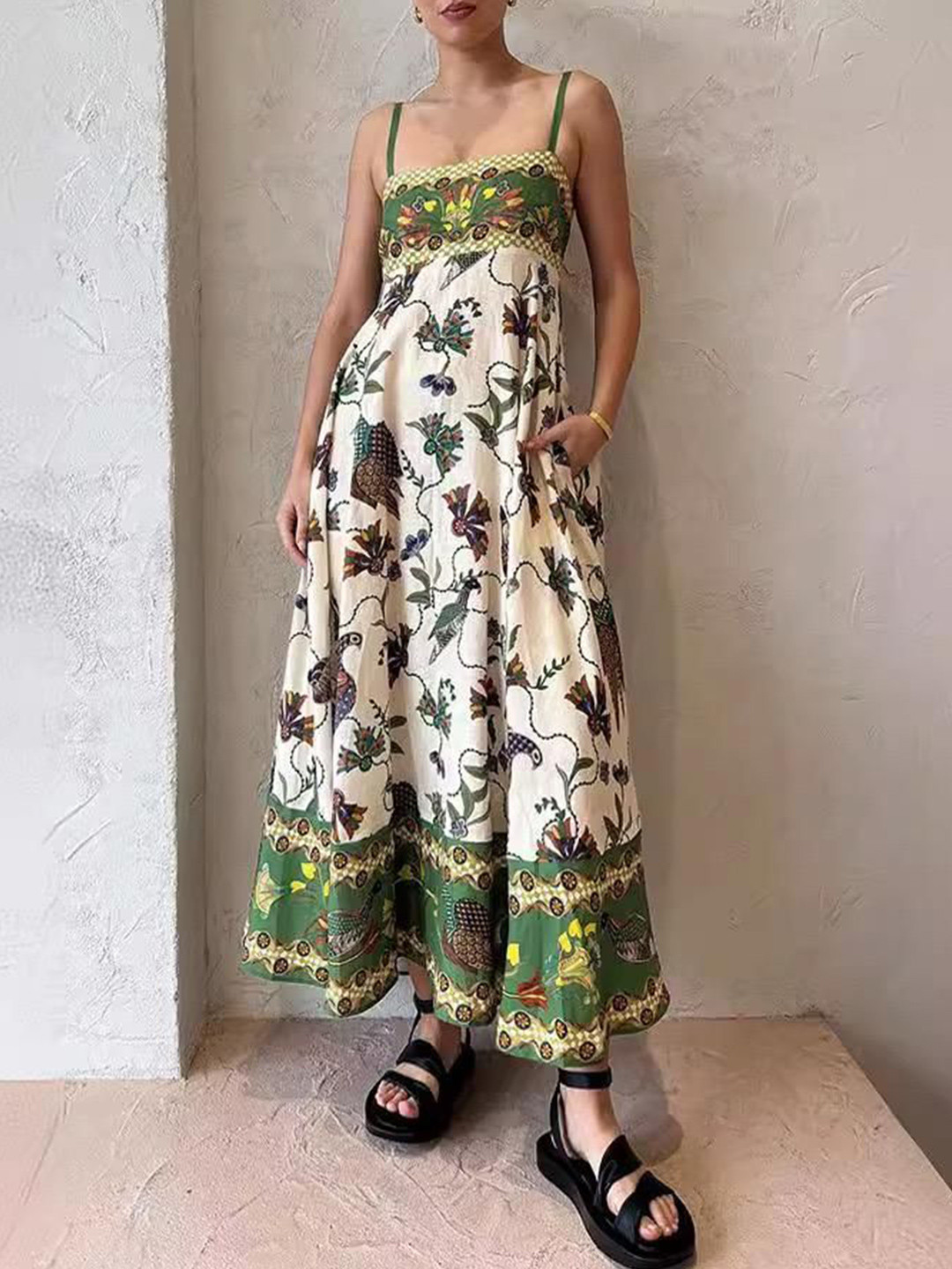 Miss Mosa By Akanksha  Women Floral Print Alaric Printed Holiday Maxi Dress