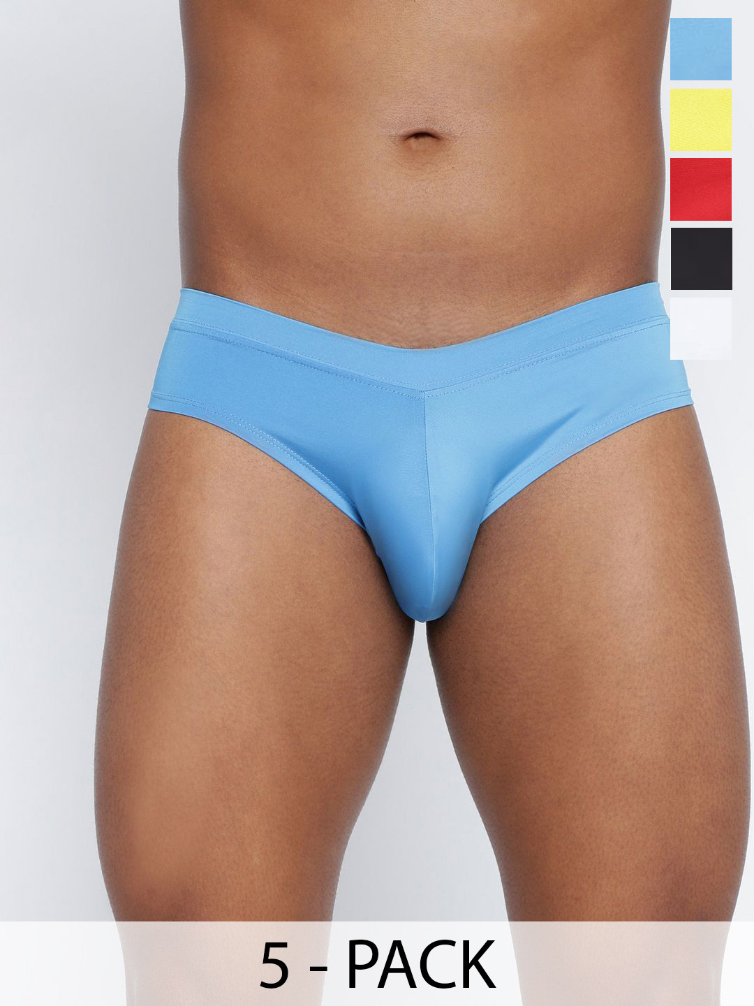 BASIICS by La Intimo Pack Of 5 Mid-Rise Basic Briefs BCSSS030E0MC