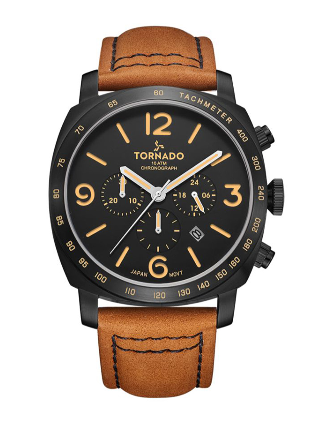 TORNADO Lumina Chronosphere Men Dial & Leather Straps Analogue Chronograph Watch