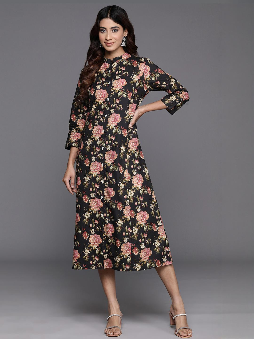 KSUT Black Cotton Dresses