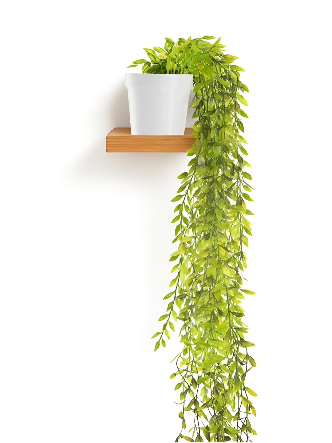 Kuber Industries White & Green Artificial Vine Plant With Pot