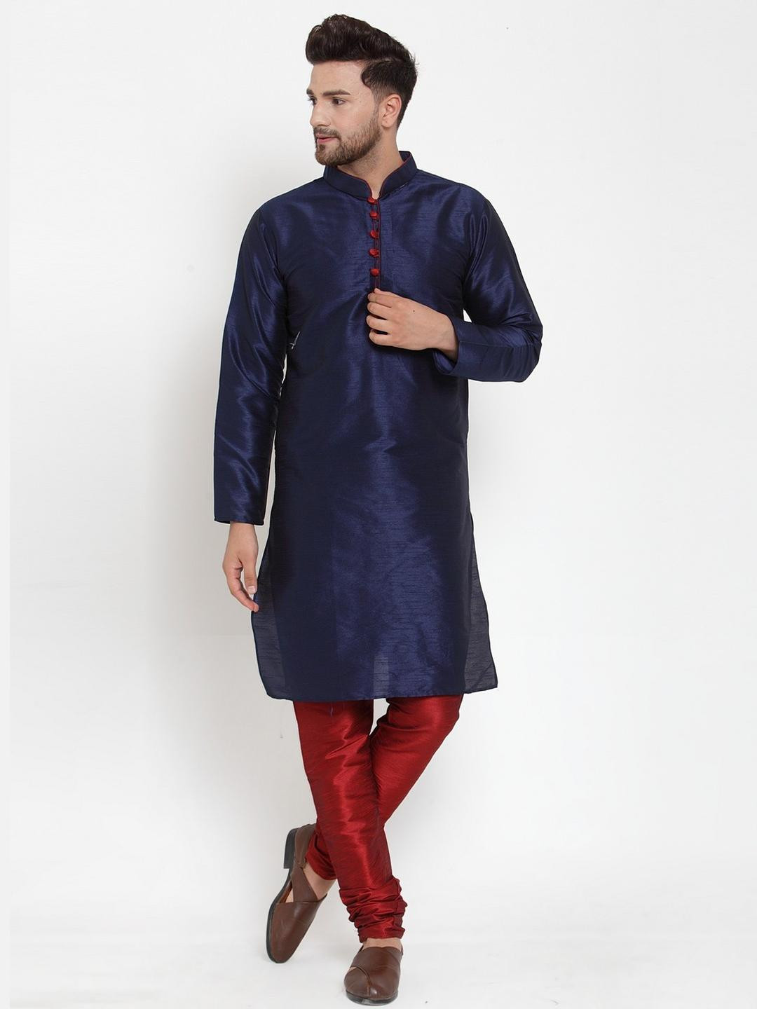 B BEN Men Solid Pure Silk Kurta Pyjama Set