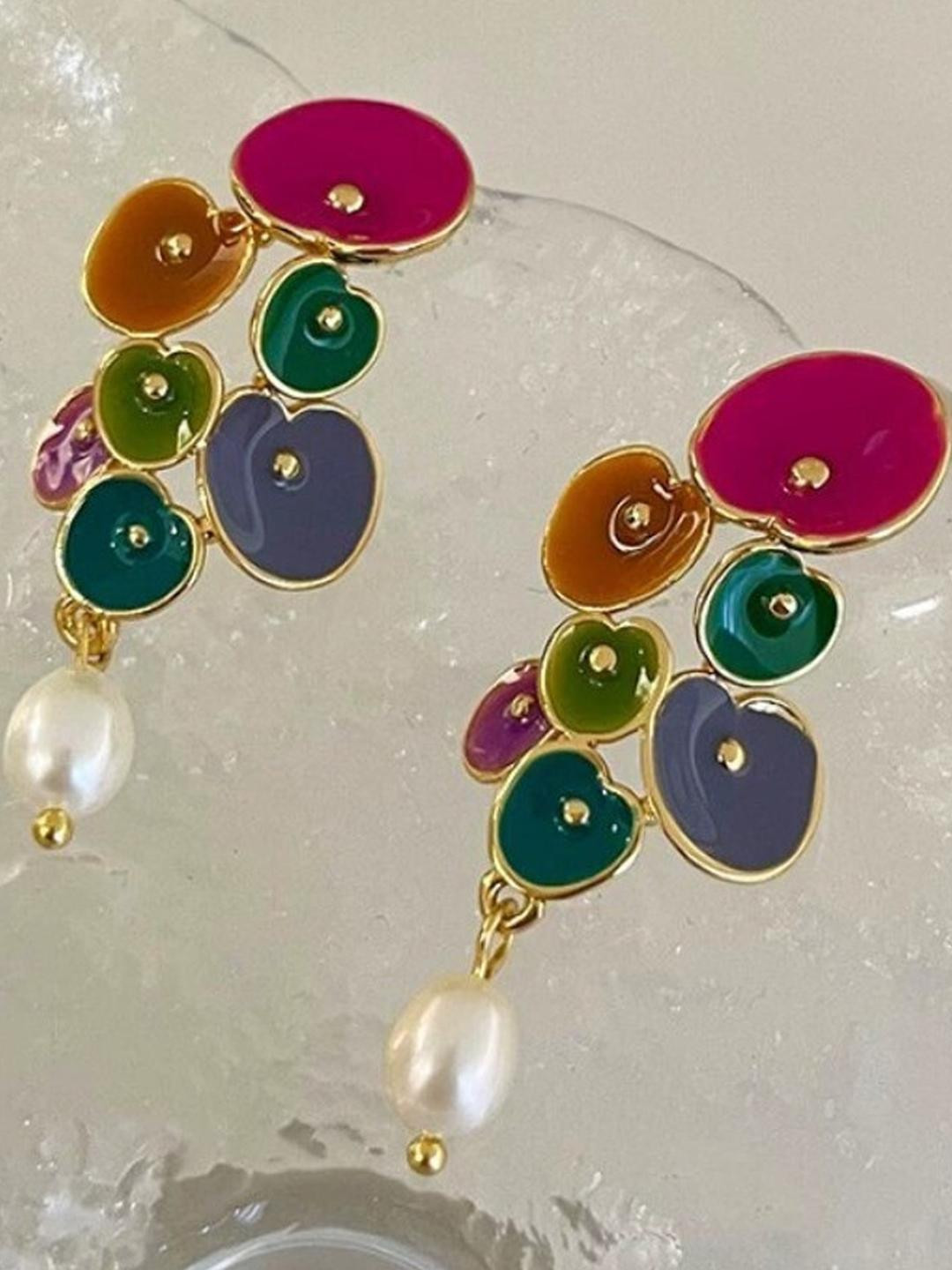 AKISON JEWELS Multicolor Drop Earrings