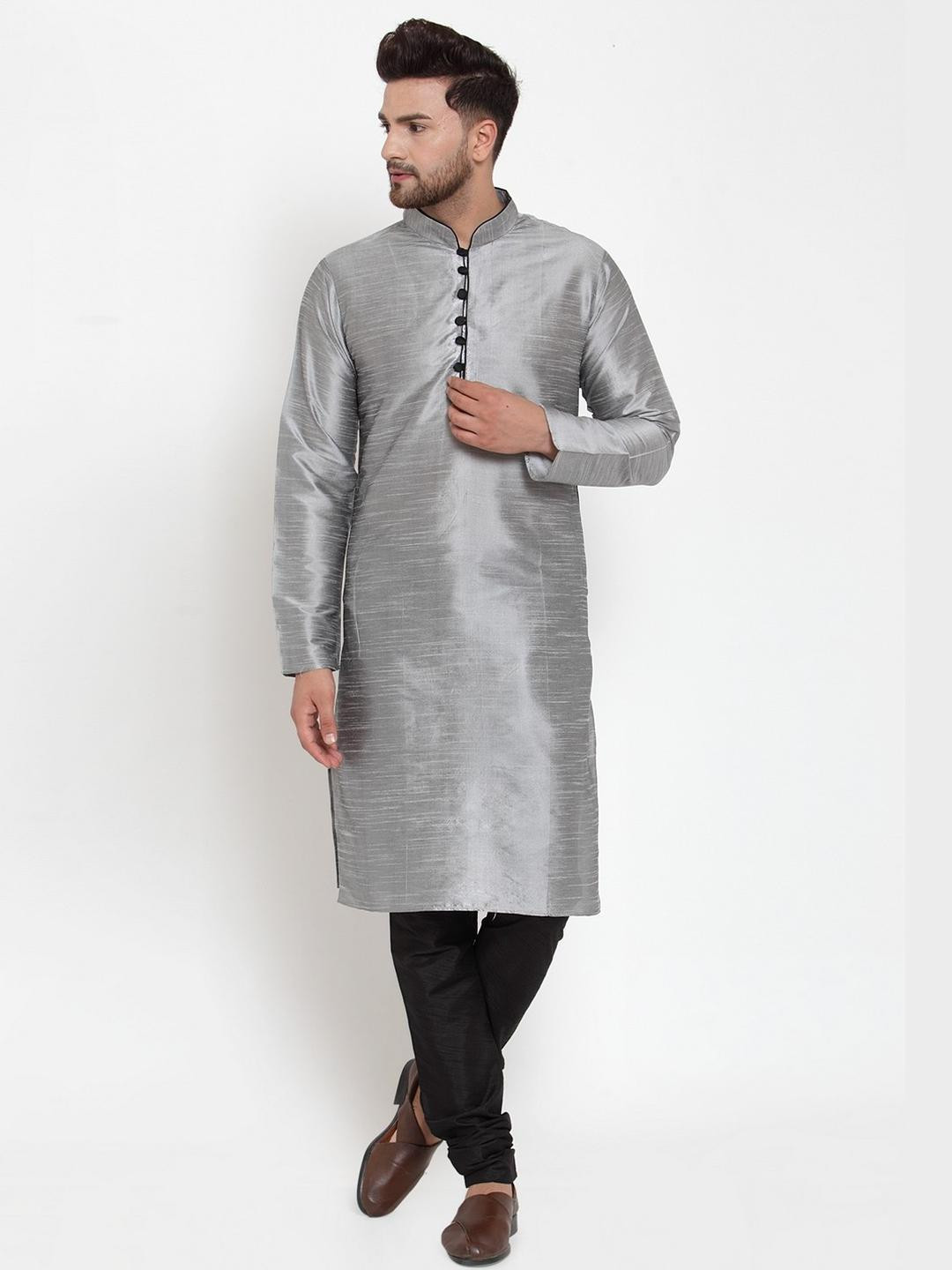 B BEN Men Solid Pure Silk Kurta Pyjama Set