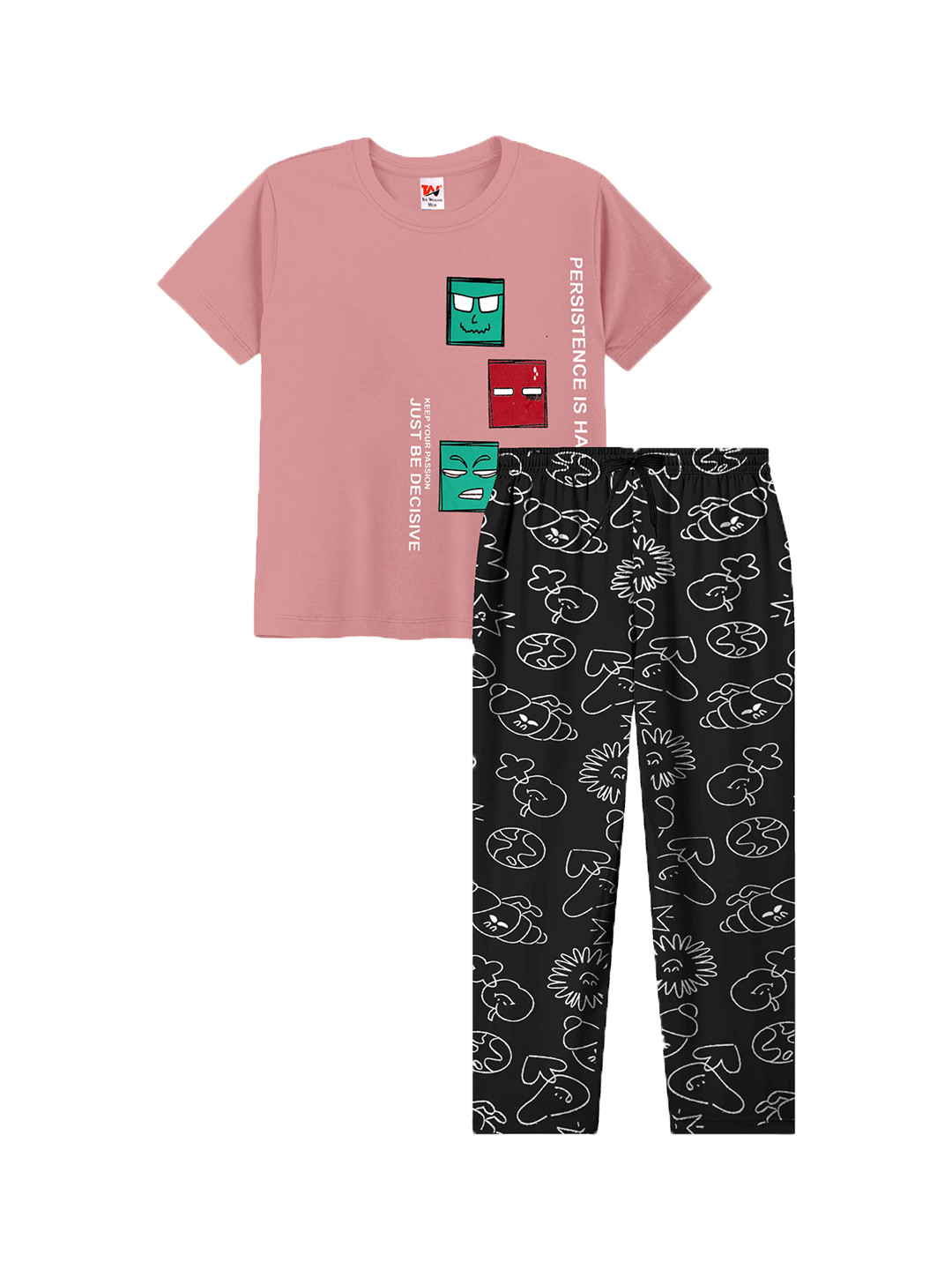 Tee Weavers Boys Graphic Printed Pure Cotton T-shirt With Trousers
