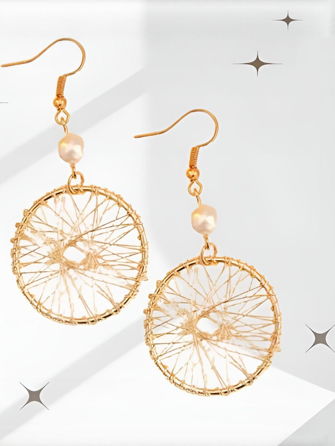 AKISON JEWELS Wheel Shaped Earrings
