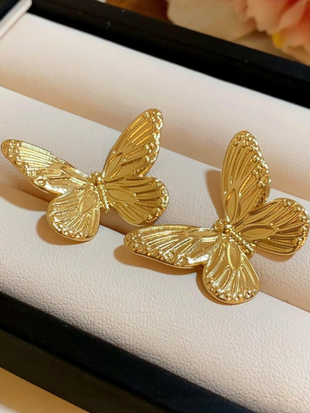 AKISON JEWELS Butterfly Shaped Stud Earrings