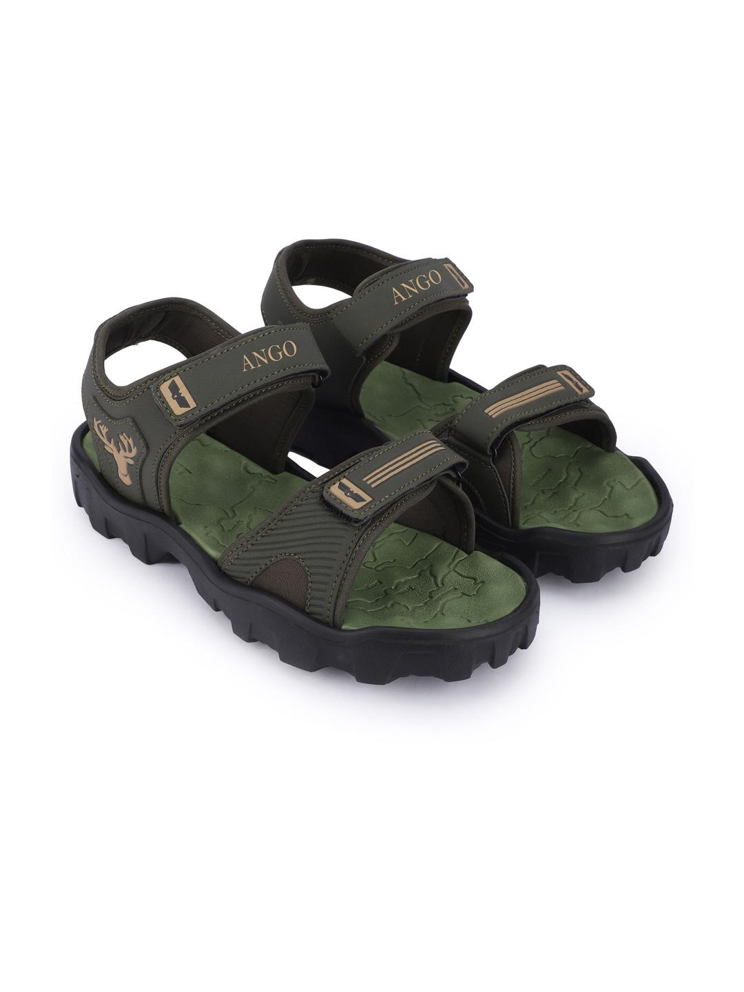 Ango Men Outdoor Trekking Sandals with Rugged Sole & Adjustable Straps