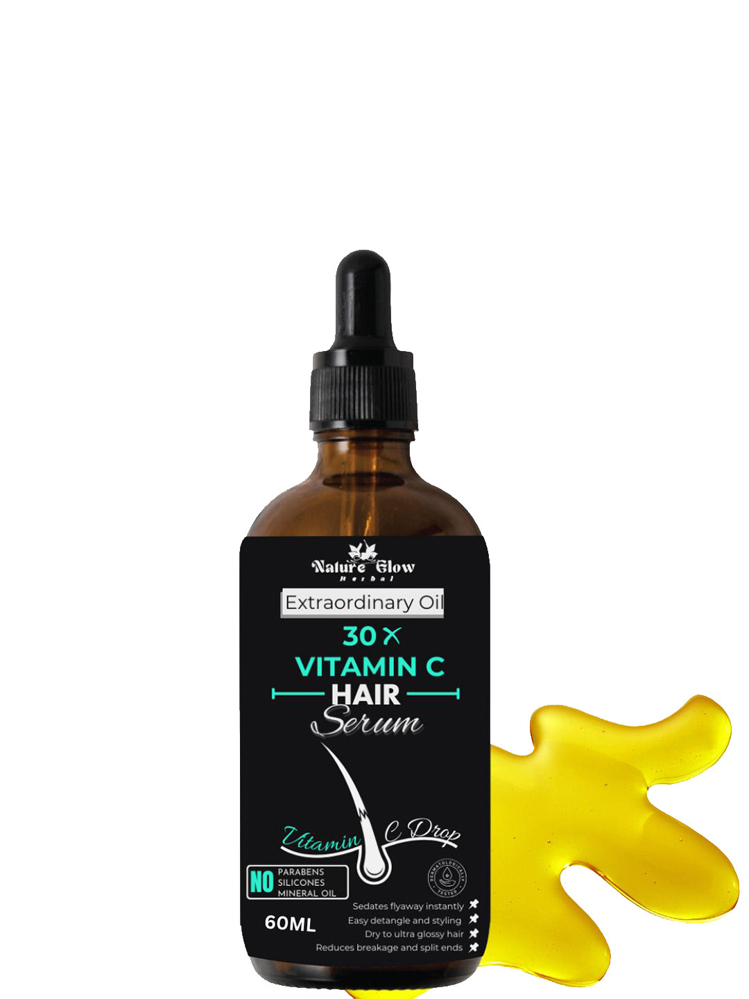 Nature Glow Herbal 30X Vitamin C Drop Hair Serum - 60 ml