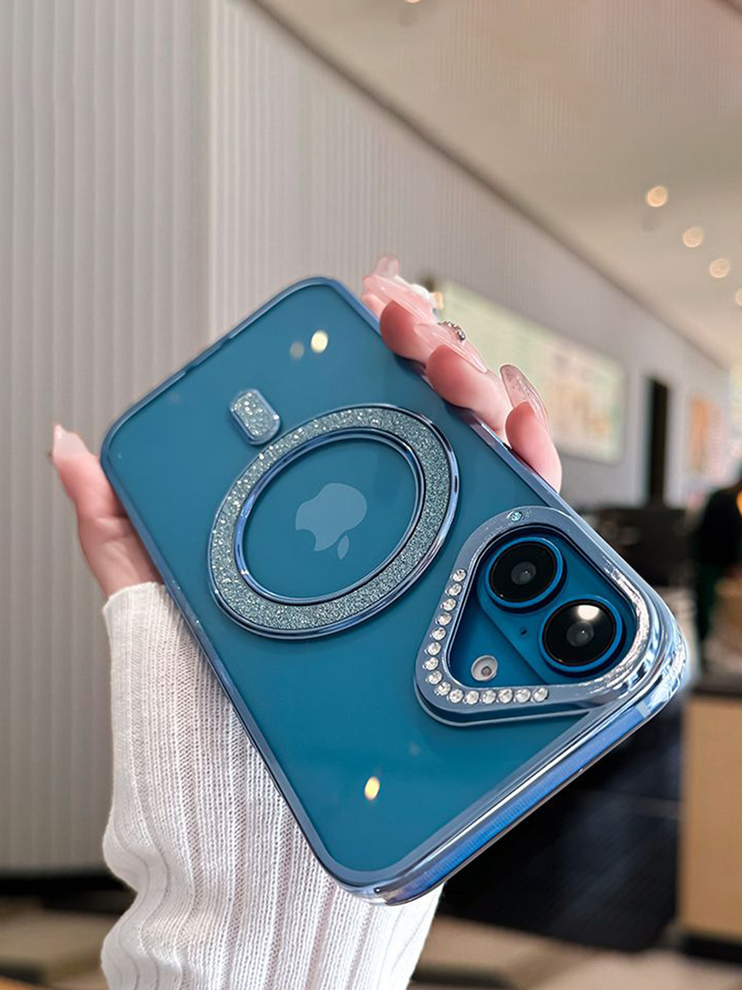 Luxury Kase Shimmer MagSafe Ring iPhone 16 Plus Back Case