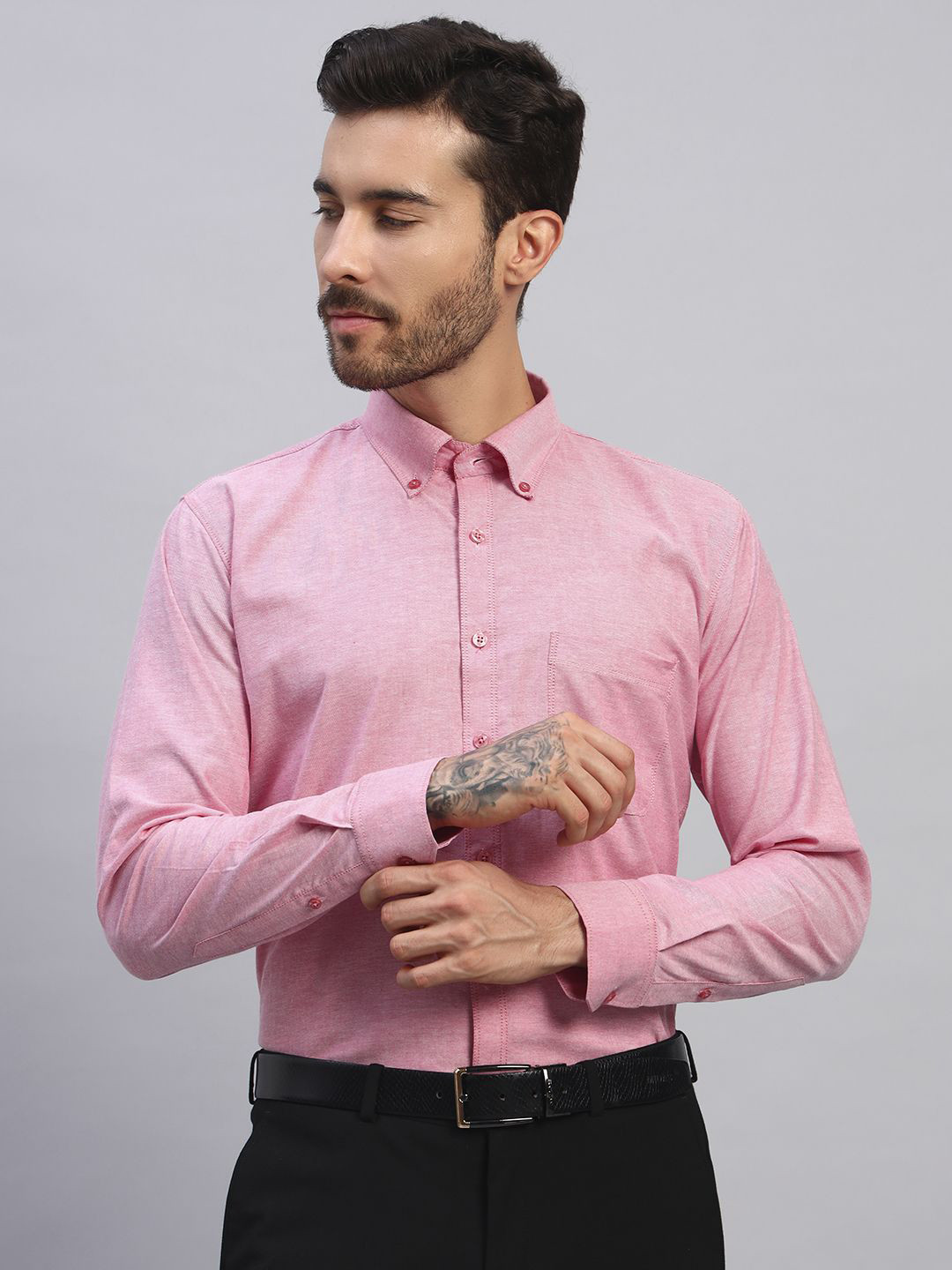 RARE CAMEL Original Button-Down Collar Slim Fit Cotton Formal Shirt