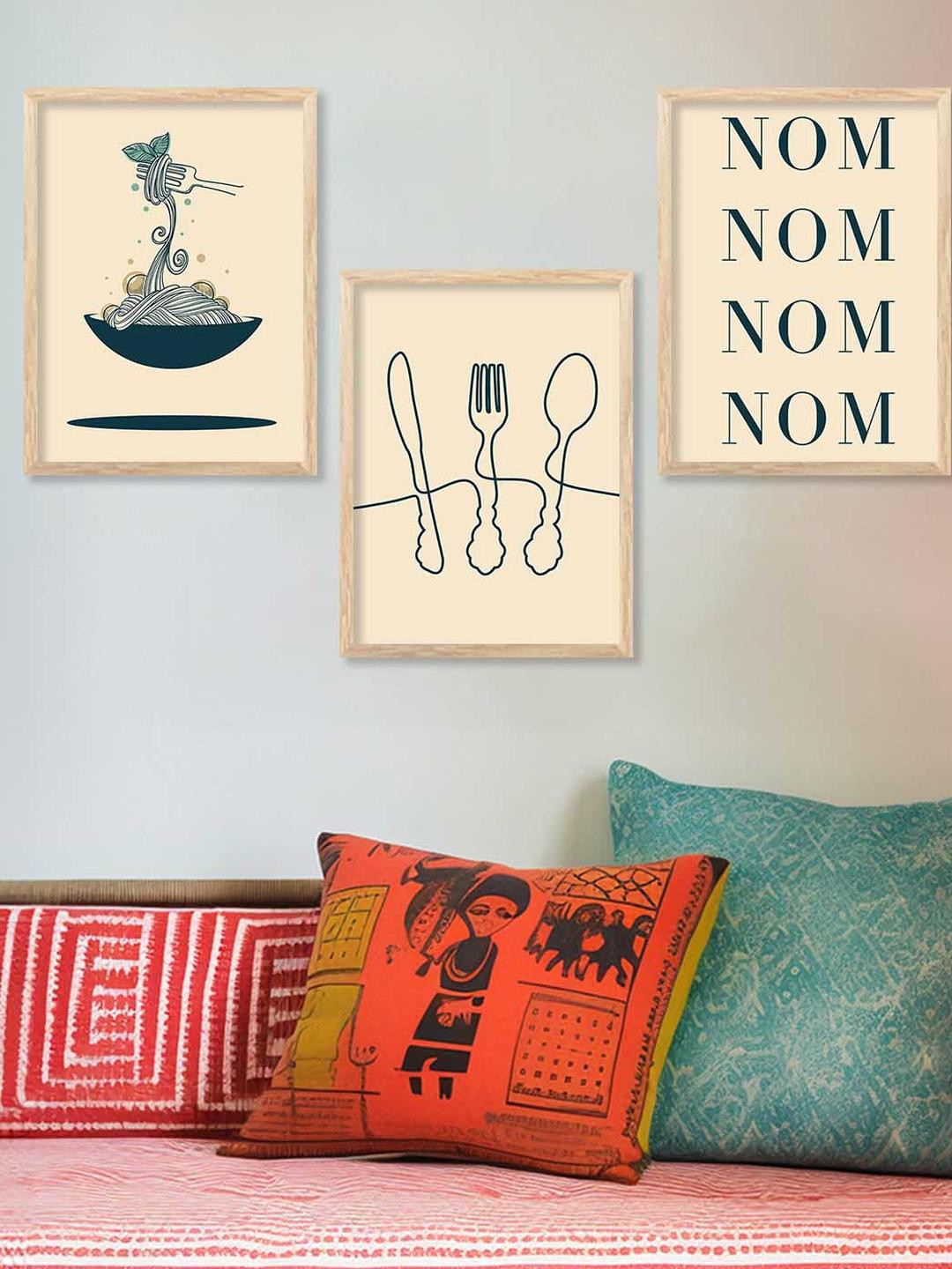 WALLLANE 3 Piece Frame Home Decor Wall Painting For Living Room Office Bedroom