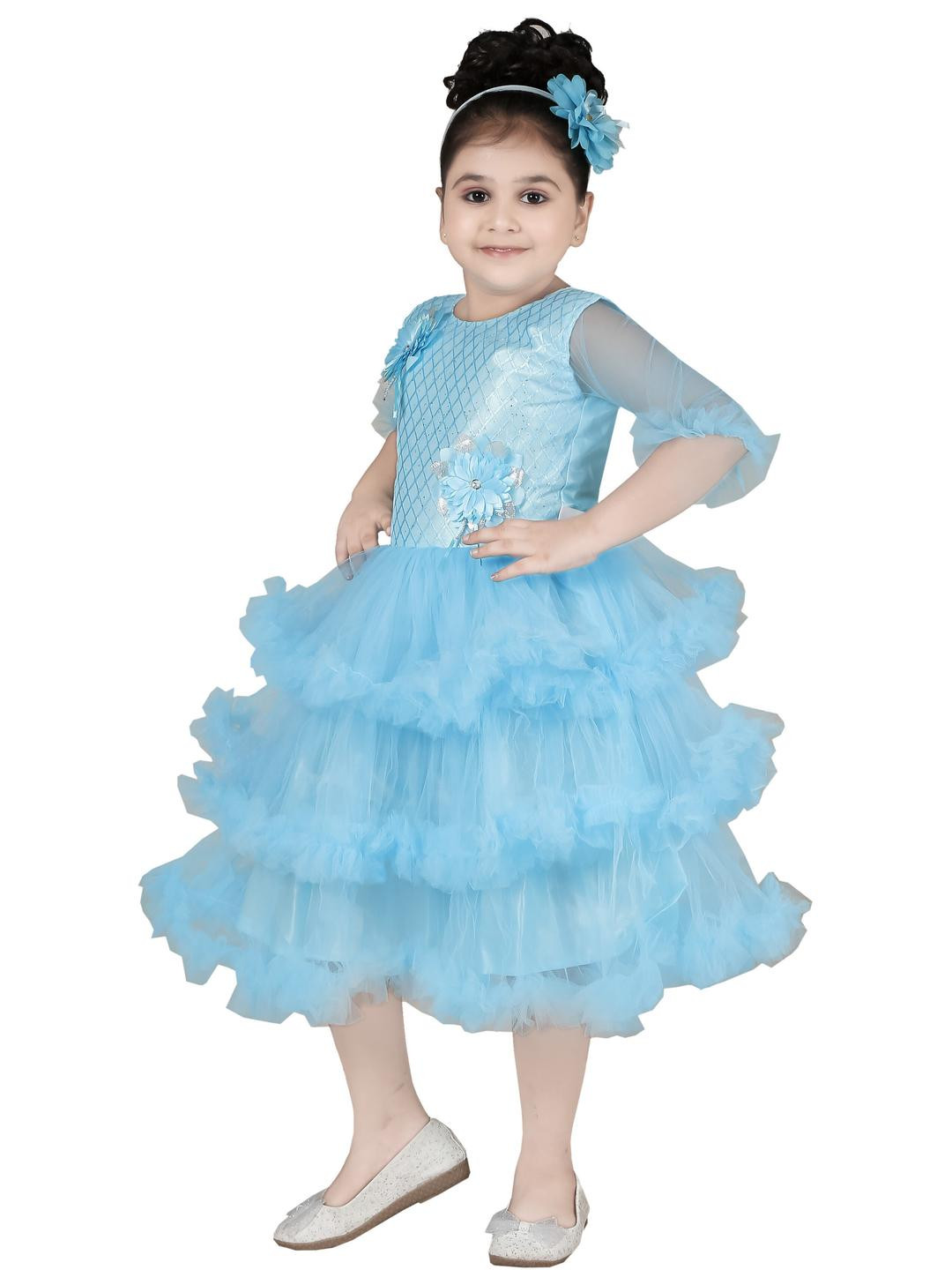 KJD Blue Cotton Dresses