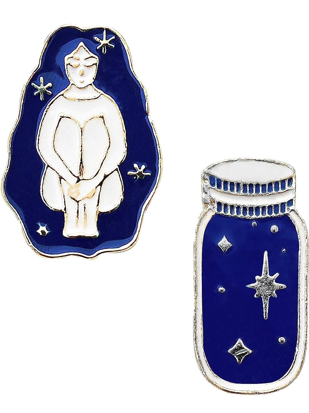 FURE Blue Alloy Brooch