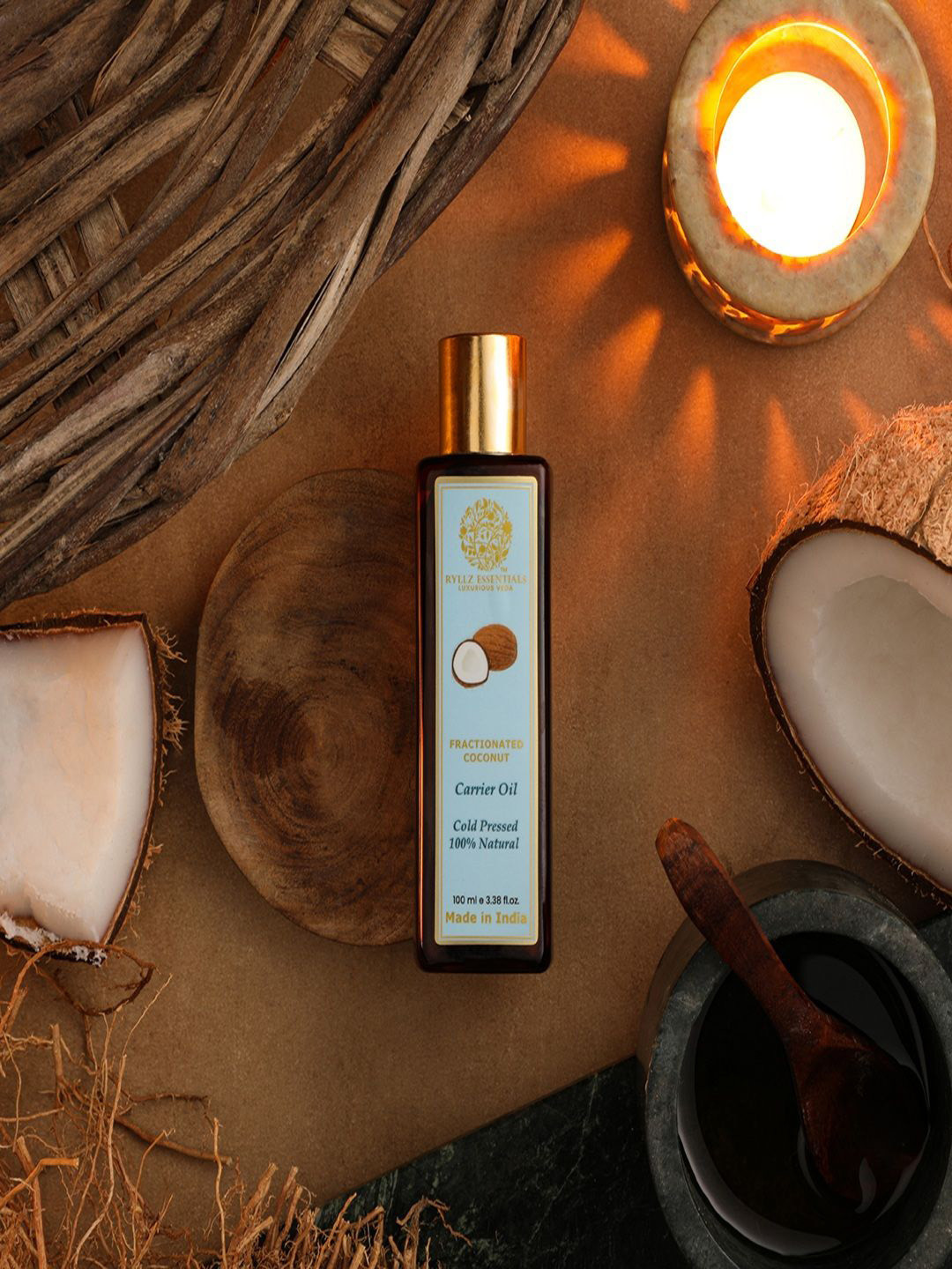 RYLLZ ESSENTIALS Fractionated Coconut Carrier Oil - 100 ml