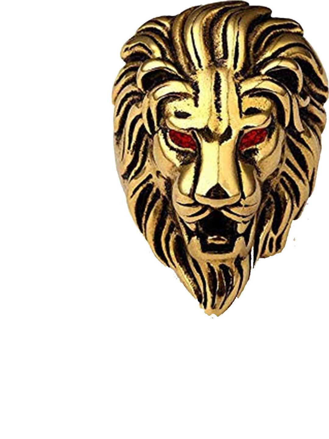 Vaiseema Unisex Stainless Steel Lion Shape Finger Ring