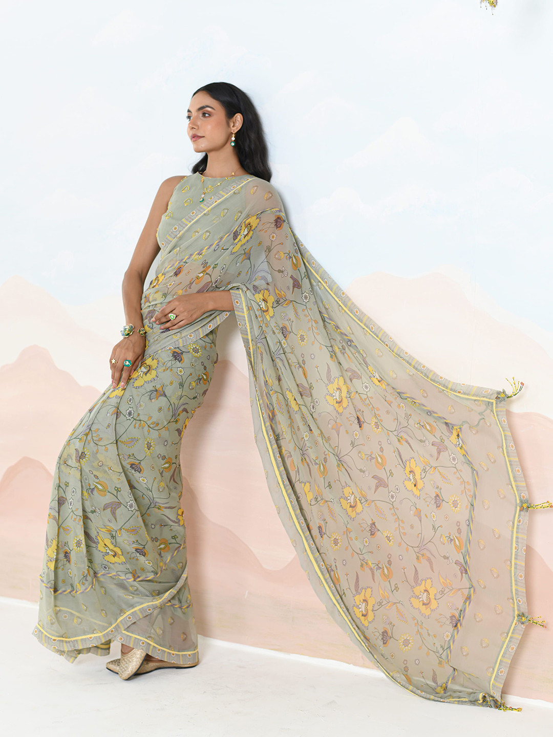 Baise Gaba Azalea Floral Printed Saree