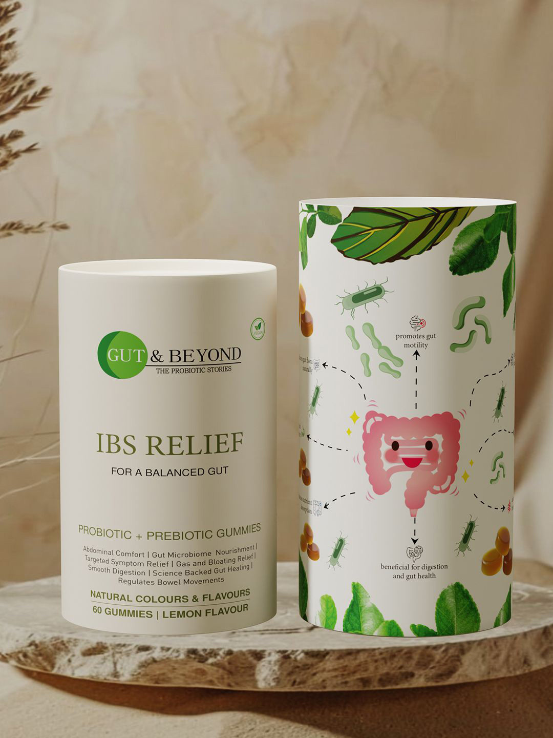 GUT & BEYOND IBS Gummies- 60 Gummies- Lemon Flavor