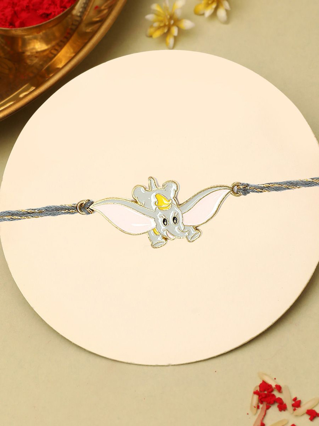 The Purple Tree Boys Cute Elephant Thread Rakhi With Roli Chawal & Card