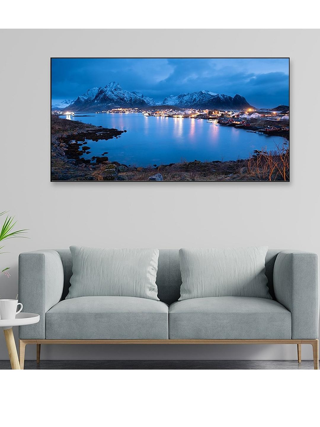 DEKORSTATION Blue1 Piece Canvas Natural Wall Painting