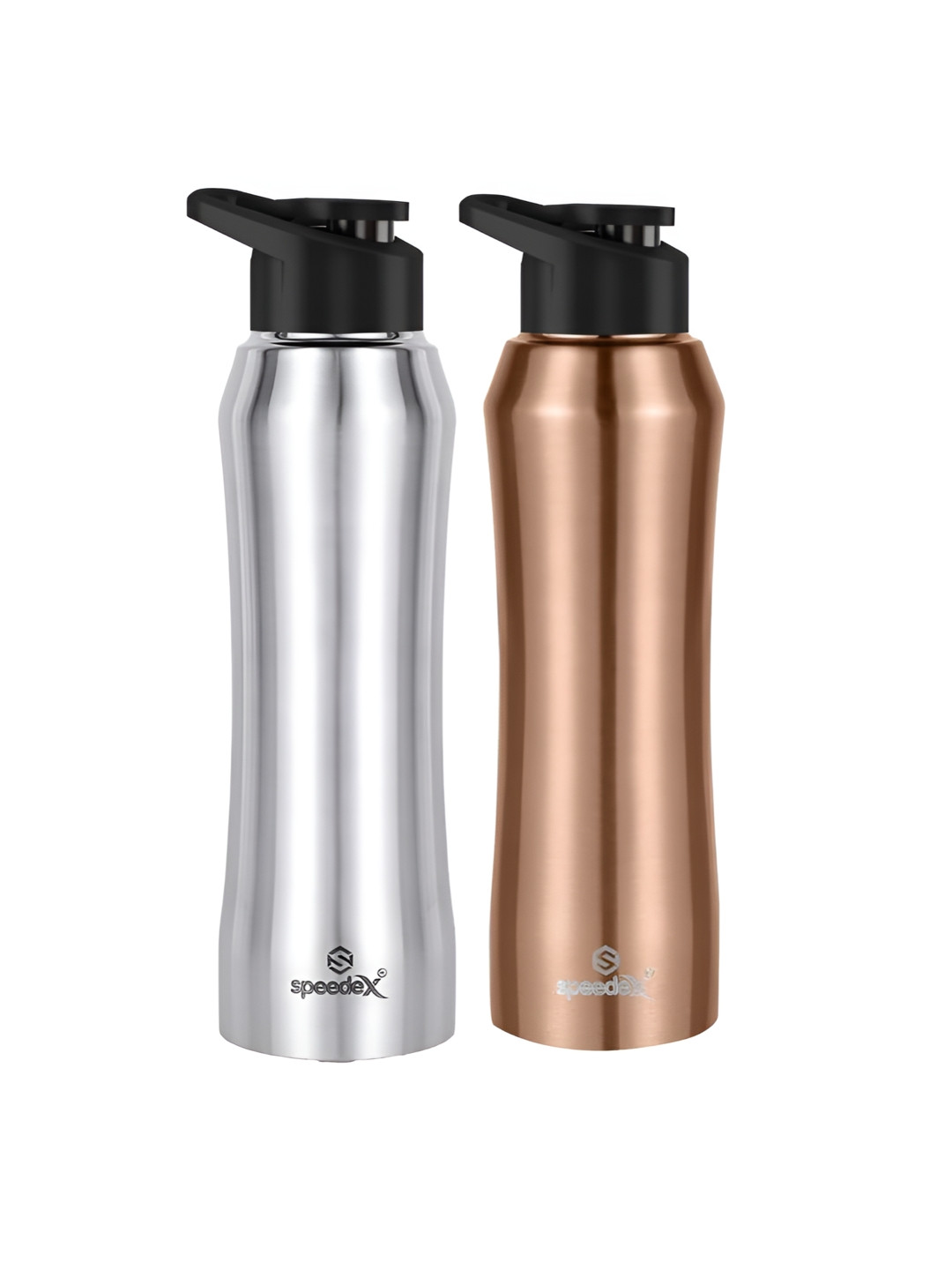 Speedex Silver-Toned & Copper-Toned 2 Pieces Stainless Steel Water Bottle - 1000 ml Each