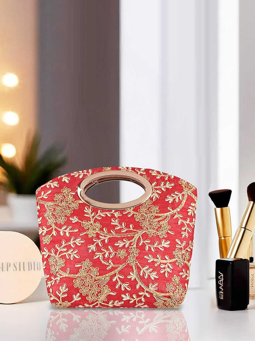 Kuber Industries Floral Embroidered Clutches