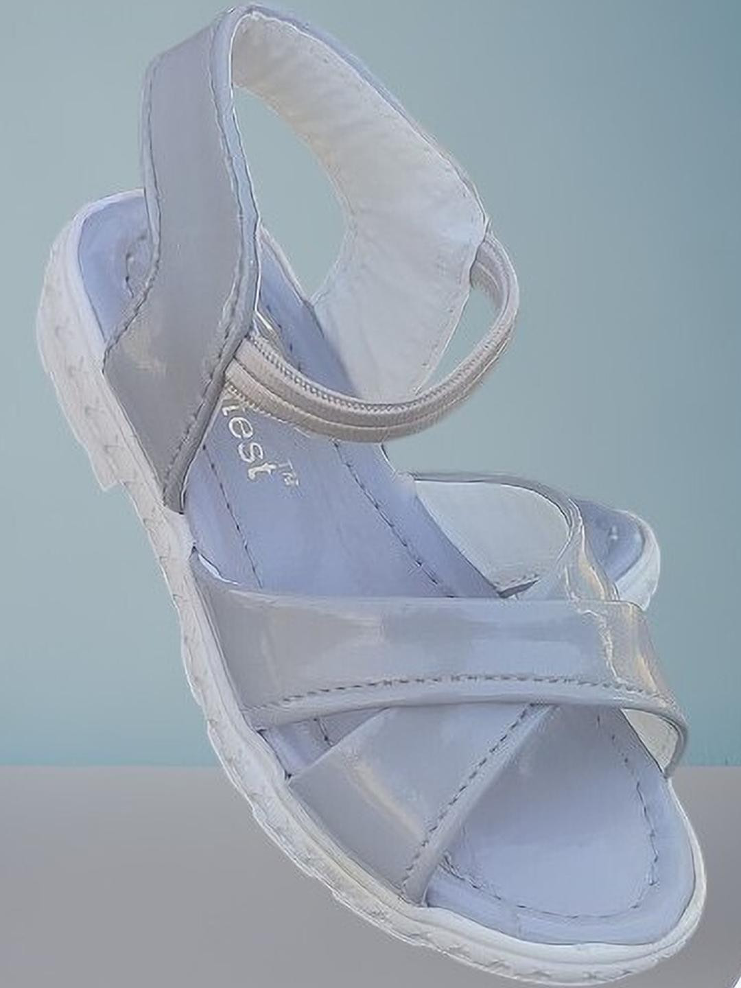 NEW LATEST Girls Grey Gladiators Flats