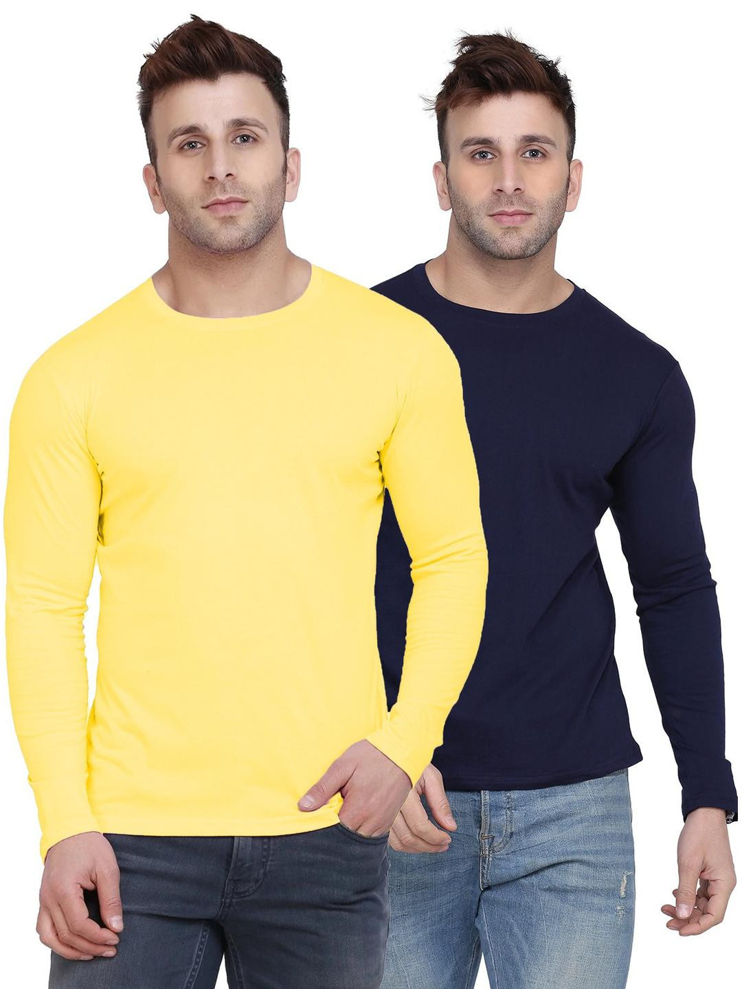 Kroptee Blue Cotton Tshirts