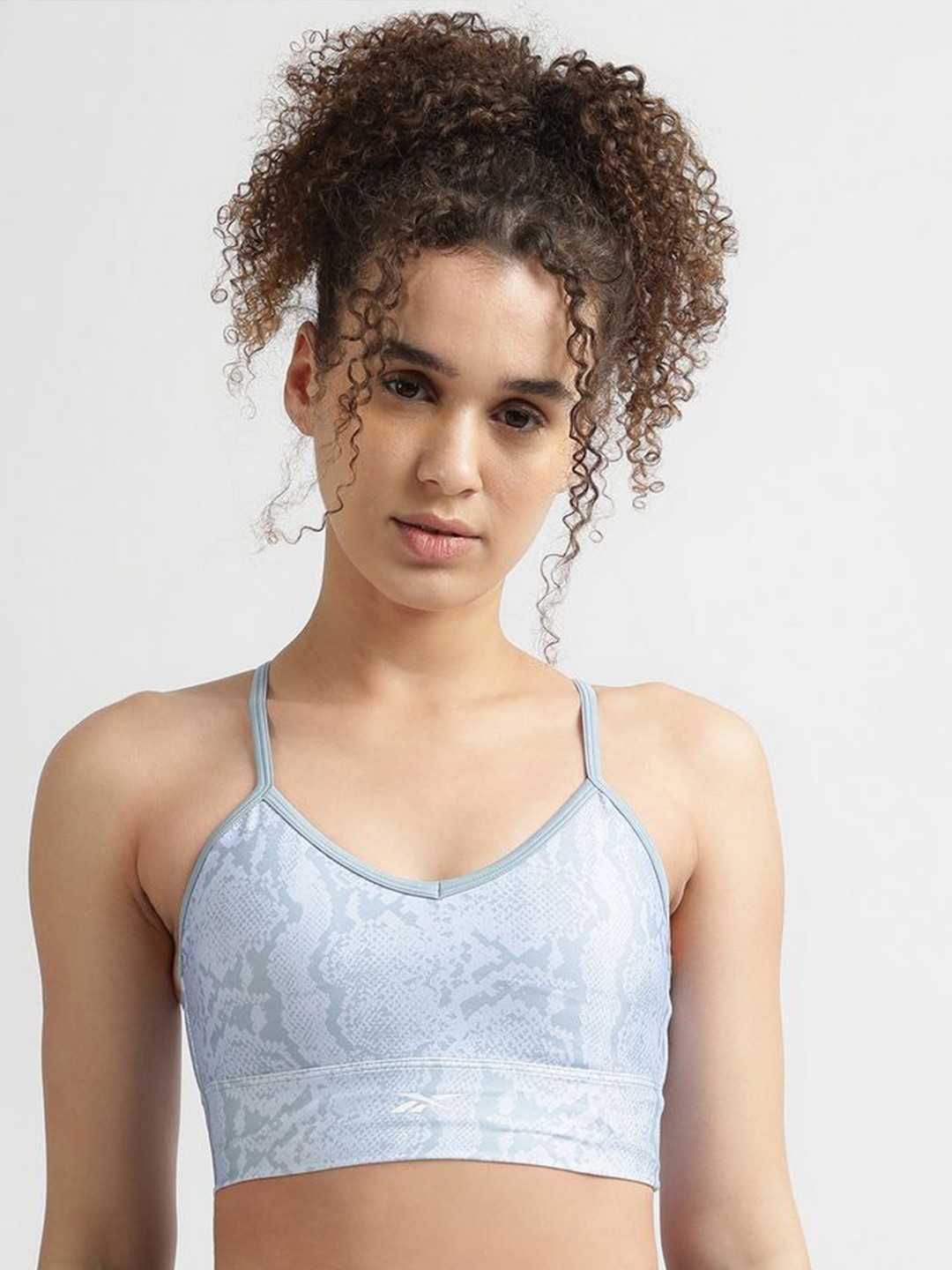 Reebok Printed Lightly Padded Sports Tank Top Bra