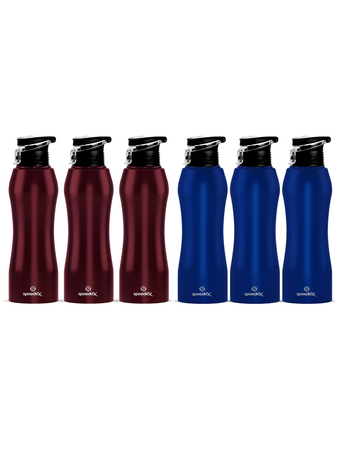 Speedex Mroon & Blue 6 Pieces Stainless Steel Water Bottle - 1000 ml Each