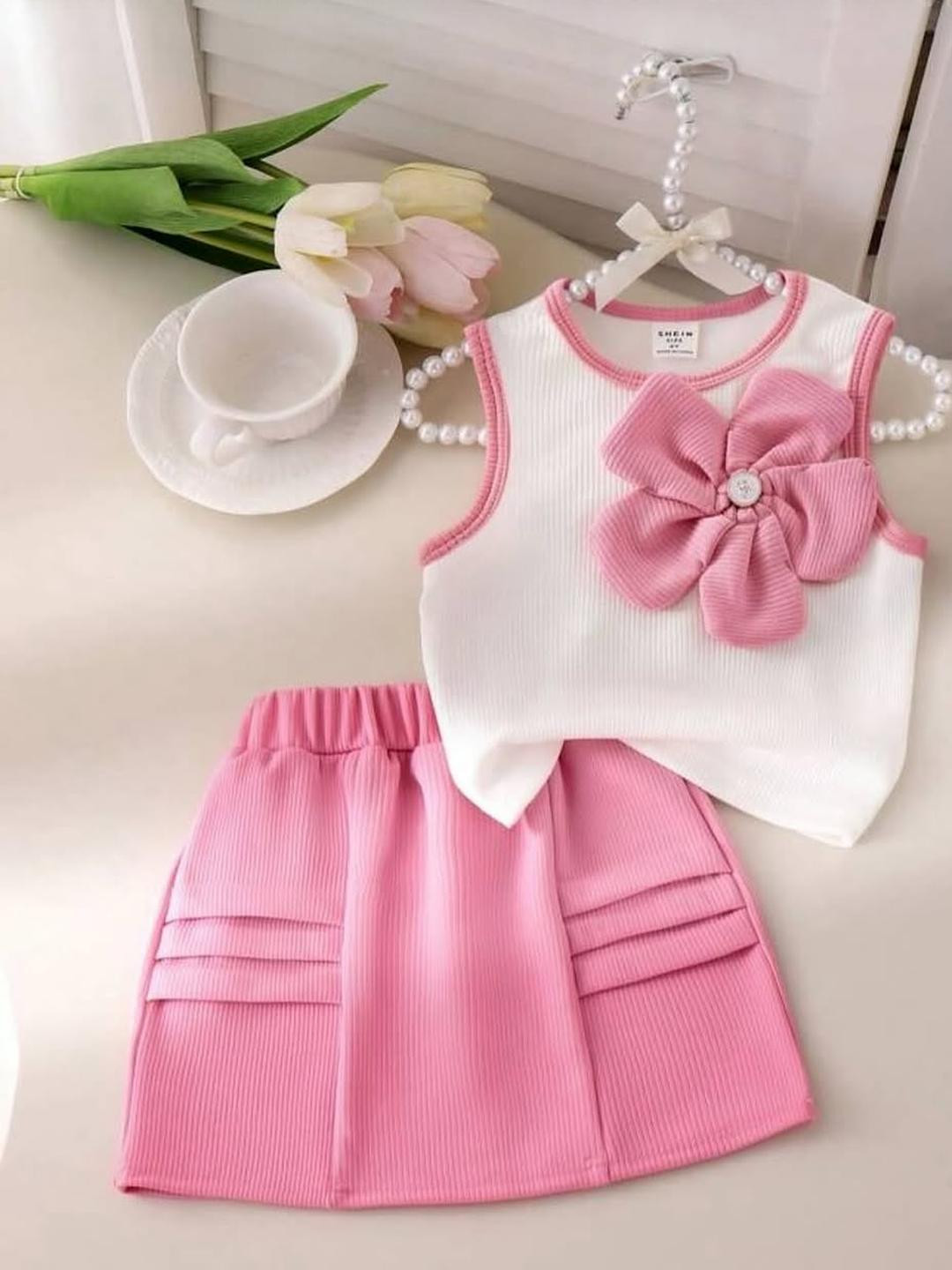 Jhilik Garments Girls Top with Skirt