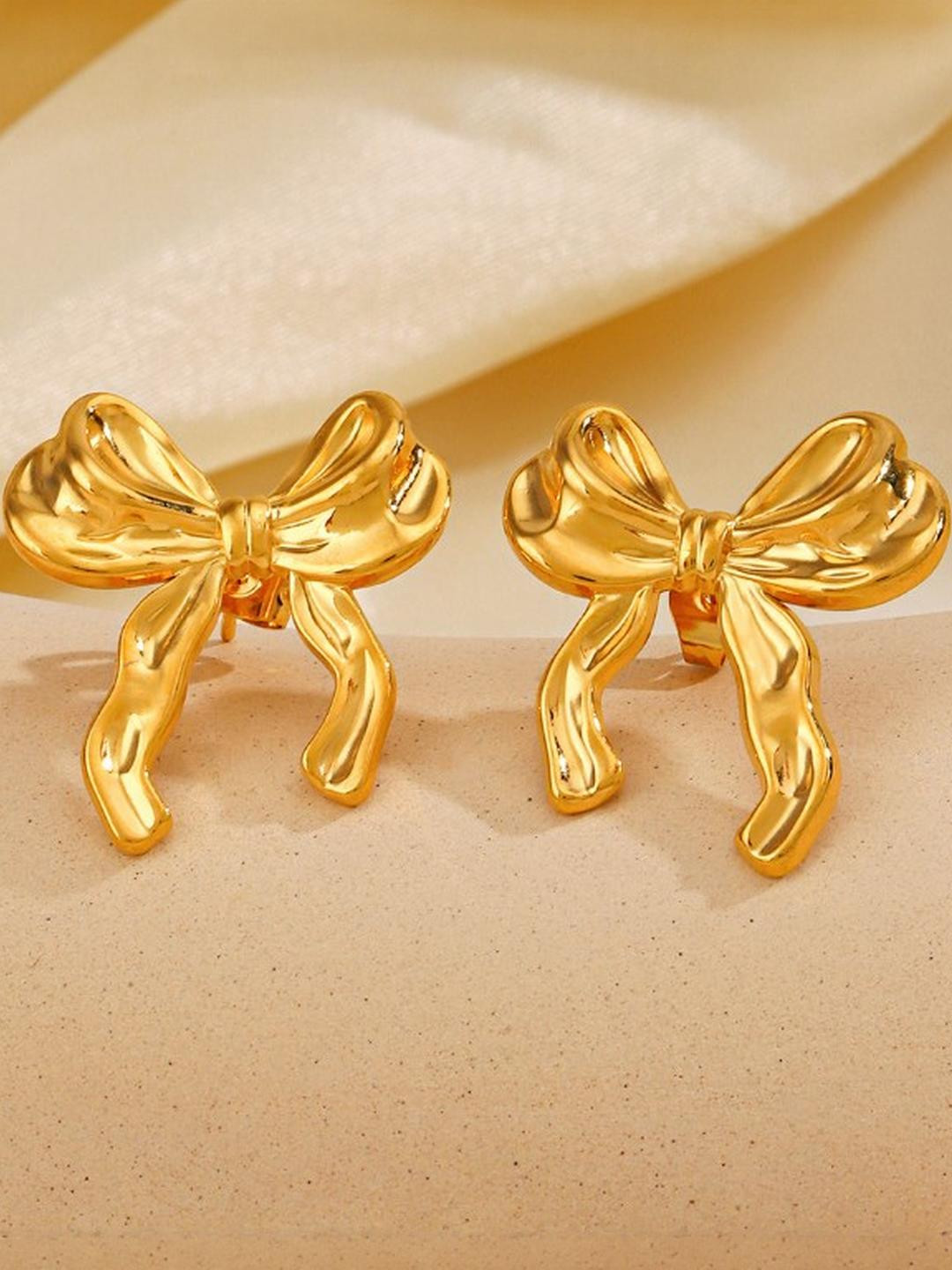 AKISON JEWELS Ribbon Shaped Studs Earrings