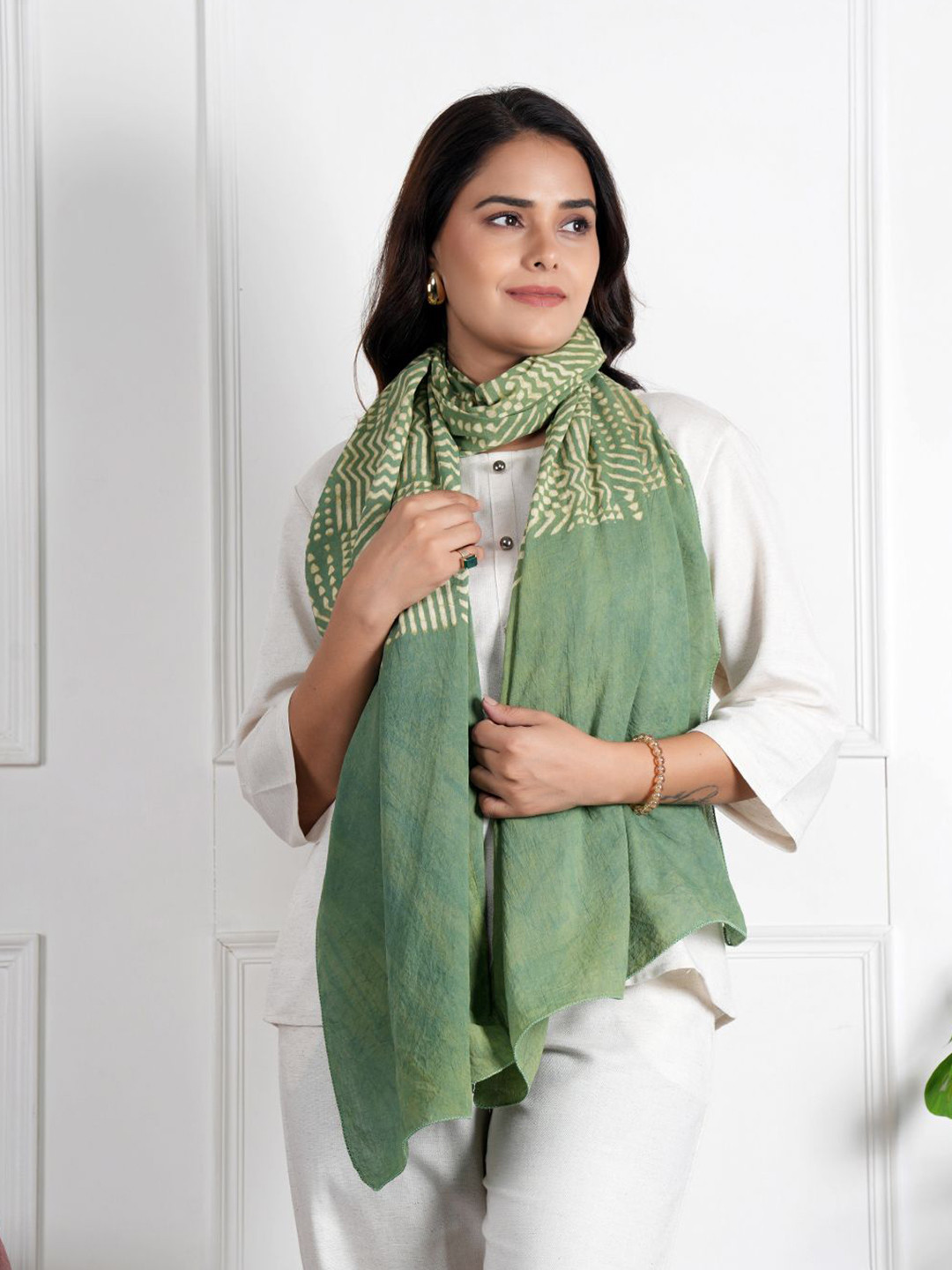 Style Shoes Women Ajrakh Print Pure Cotton Stoles