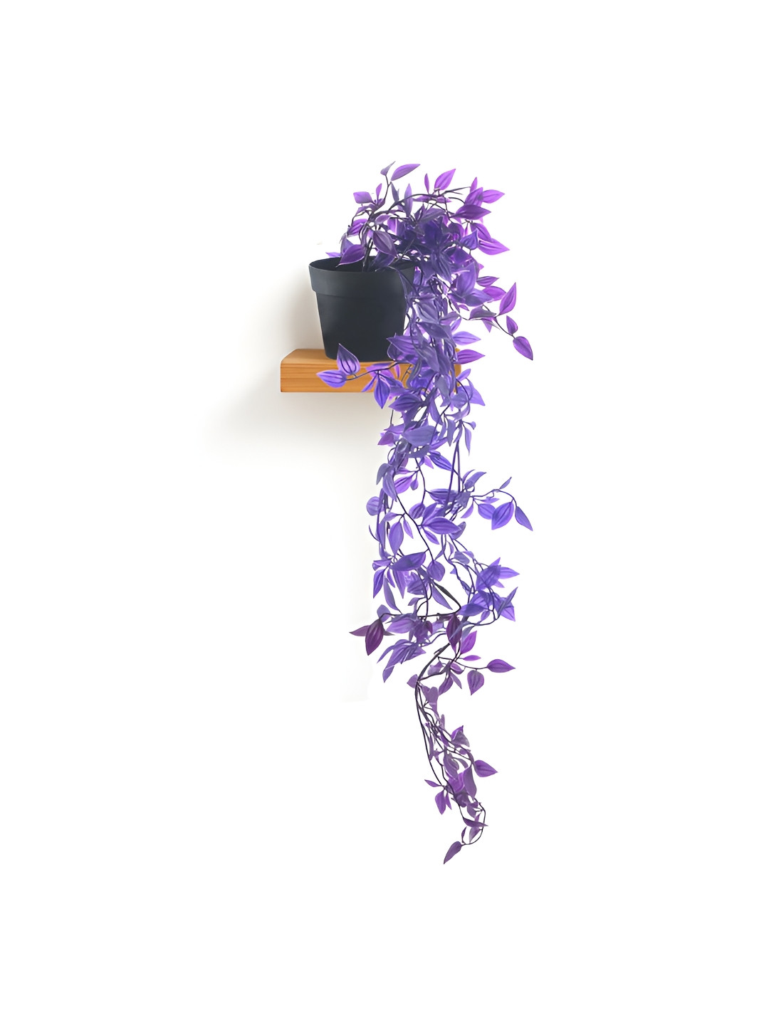Kuber Industries Purple & Black Artificial Plant With Pot