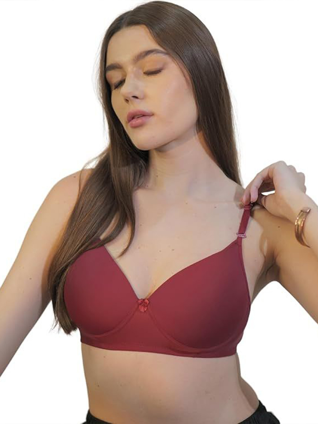 BODYSIZE Medium Coverage Lightly Padded Anti Microbial Cotton T-shirt Bra