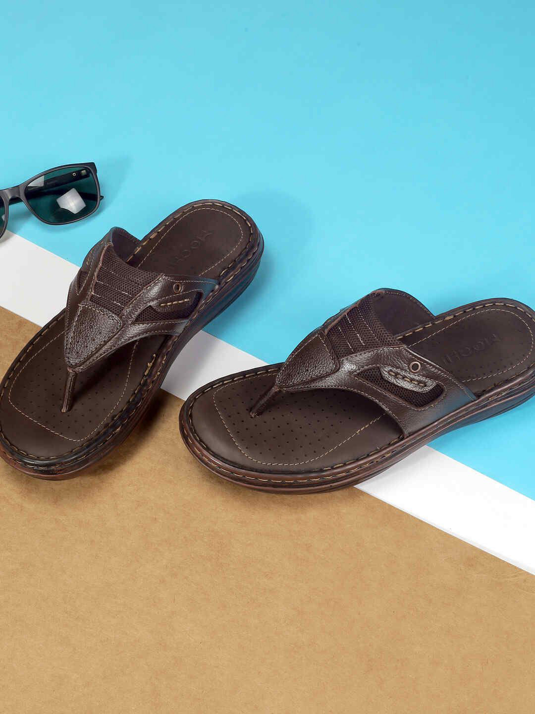 Mochi Cushioned Footbed Leather Comfort Sandals