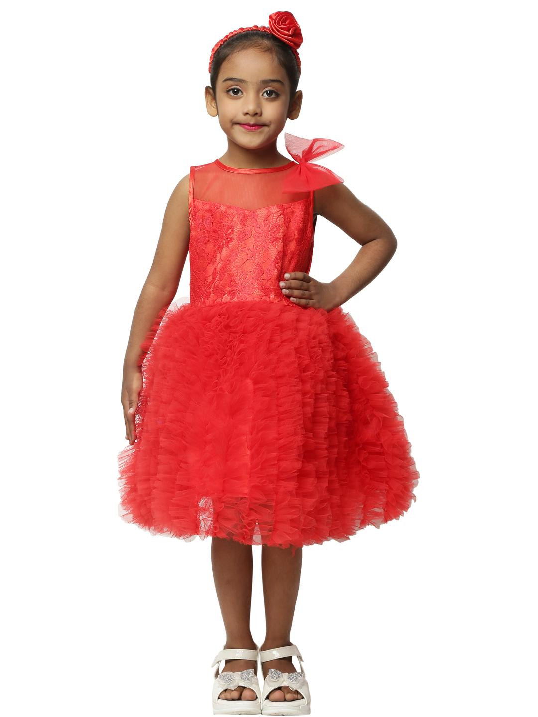 Shahina Fashion Girls Satin Party Wear Dresses