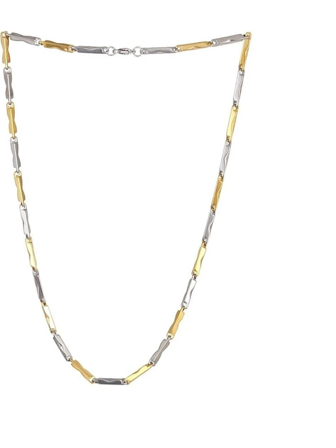 Vaiseema Unisex Silver And Gold Color Ethnic Silver-Plated Handcrafted Minimal Chain