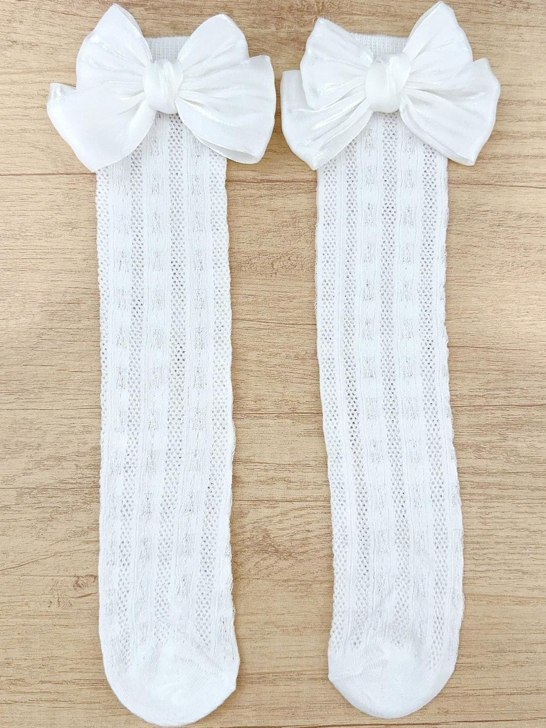 KIDOfash White Cotton Socks