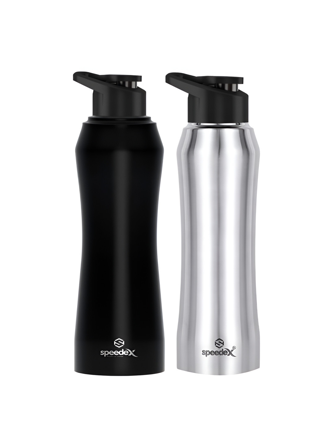 Speedex Black & Steel 2 Pieces Stainless Steel Water Bottle-1000ml